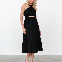 My Girl Michelle Midi Dress (Black)