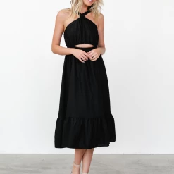 My Girl Michelle Midi Dress (Black)