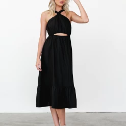 My Girl Michelle Midi Dress (Black)