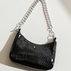Accessories York Bag (Black Croc) - By Peta + Jain
