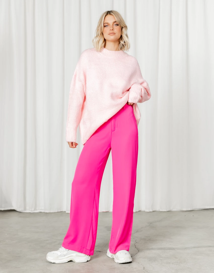 White Closet Carefree Knit Jumper (Pink) 3 White Closet Carefree Knit Jumper (Pink)