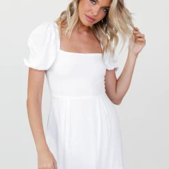 Charcoal Clothing Dresses Kiri Mini Dress (White)