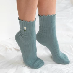 Charcoal Clothing Daisy Socks (Teal)