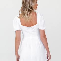 Charcoal Clothing Dresses Kiri Mini Dress (White)