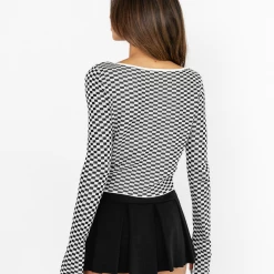 Thanne Melbourne Crop Top (Black/White) New Arrivals