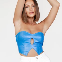 Into Fashions Xavier Corset Top (Blue)