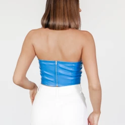 Into Fashions Xavier Corset Top (Blue)