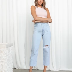 He Doesn't Know Why? Endless Road Tank Top (Pink) Tops