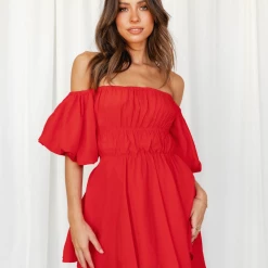 Charcoal Clothing Harlee Mini Dress (Red)