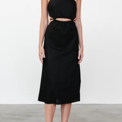 My Girl Cyprus Midi Dress (Black) Dresses
