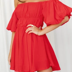 Charcoal Clothing Harlee Mini Dress (Red)