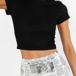 Charcoal Clothing New Arrivals On The Scene Mesh Tee (Black)