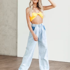 Rumor Alexis Crop Top (Orange) Tops