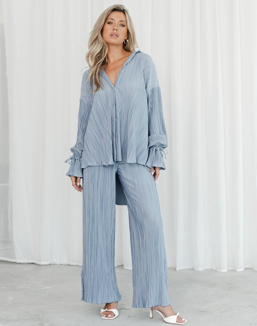 Charcoal Clothing Sweet Serenity Shirt (Steel Blue) New Arrivals 2 Charcoal Clothing Sweet Serenity Shirt (Steel Blue) New Arrivals