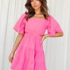 Charcoal Clothing Allysa Mini Dress (Pink) Dresses