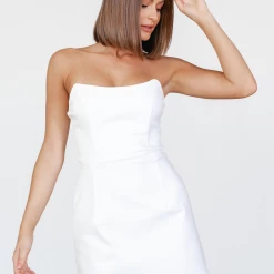 Charcoal Clothing Malia Mini Dress (White)