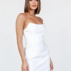 Charcoal Clothing Malia Mini Dress (White)