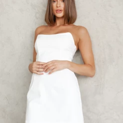 Charcoal Clothing Malia Mini Dress (White)