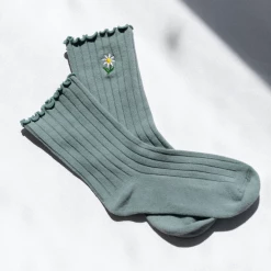 Charcoal Clothing Daisy Socks (Teal)