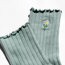 Charcoal Clothing Daisy Socks (Teal)