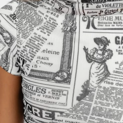 Charcoal Clothing On The Scene Mesh Tee (Newspaper)