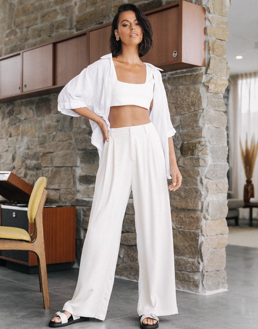 Charcoal Clothing New Arrivals Monet Pants (Cream) 6 Charcoal Clothing New Arrivals Monet Pants (Cream)