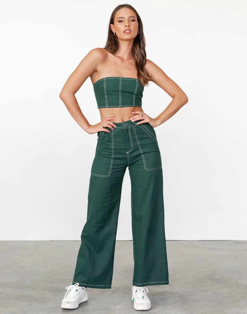 Into Fashion Vivienne Crop Top (Emerald) 4 Into Fashion Vivienne Crop Top (Emerald)