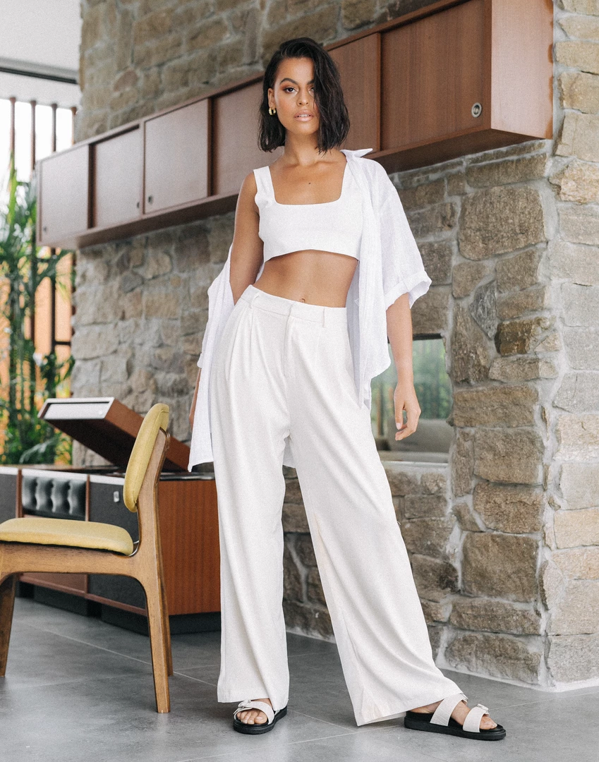 Charcoal Clothing New Arrivals Monet Pants (Cream) 8 Charcoal Clothing New Arrivals Monet Pants (Cream)