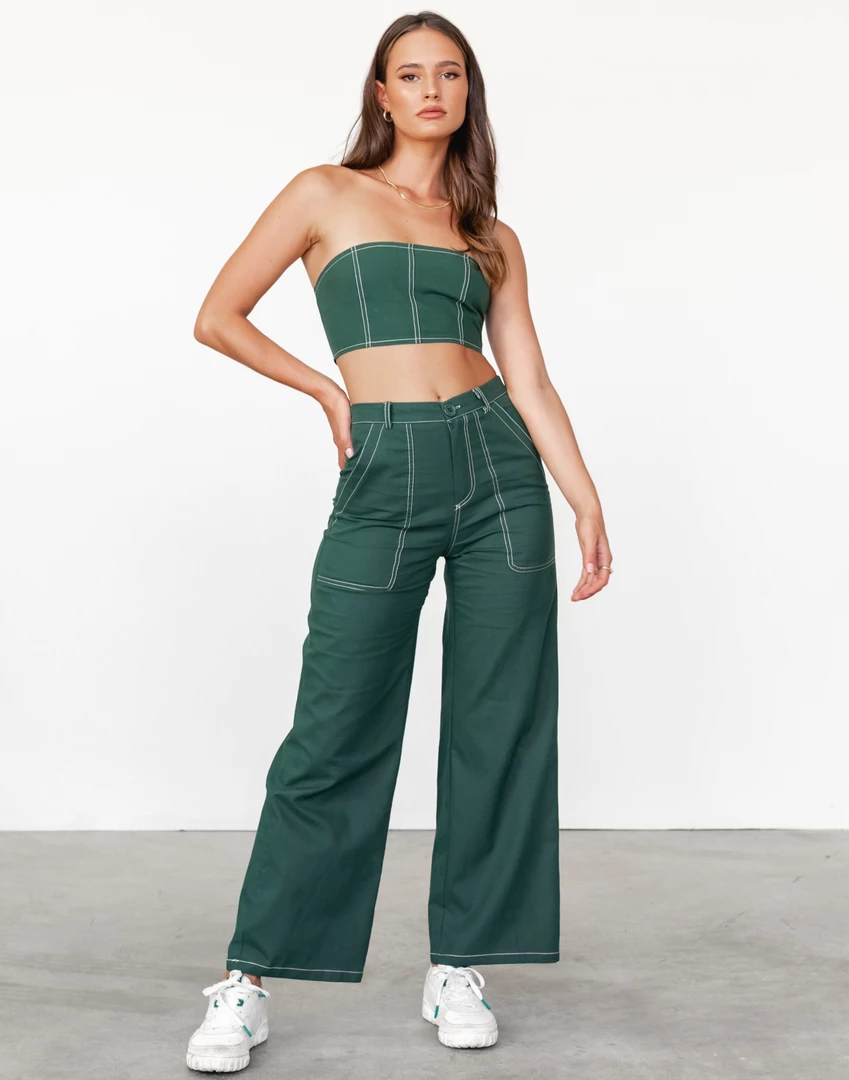 Into Fashion Vivienne Crop Top (Emerald) 1 Into Fashion Vivienne Crop Top (Emerald)