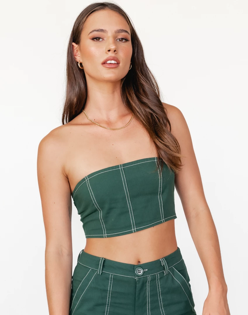 Into Fashion Vivienne Crop Top (Emerald) 5 Into Fashion Vivienne Crop Top (Emerald)