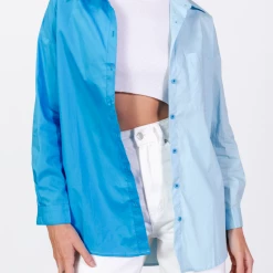 Into Fashion Imogen Shirt (Blue/BabyBlue) Tops