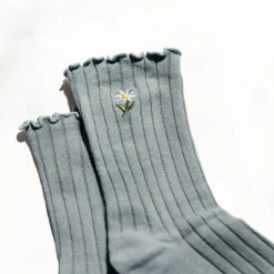 Charcoal Clothing Daisy Socks (Blue)