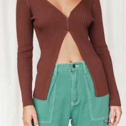 Red Berry Amora Long Sleeve Top (Brown)