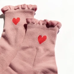 Charcoal Clothing Queen Of Hearts Socks (Pink)
