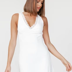 Into Fashion New Arrivals Amelia Mini Dress (White)