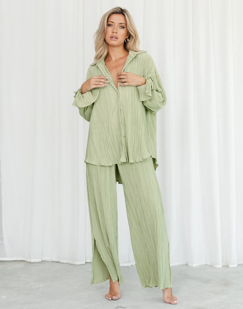 Charcoal Clothing New Arrivals Sweet Serenity Pants (Sage) 9 Charcoal Clothing New Arrivals Sweet Serenity Pants (Sage)