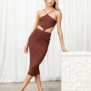 My Girl Irys Midi Dress (Brown) Dresses