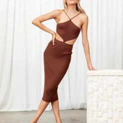 My Girl Irys Midi Dress (Brown) Dresses 12 My Girl Irys Midi Dress (Brown) Dresses