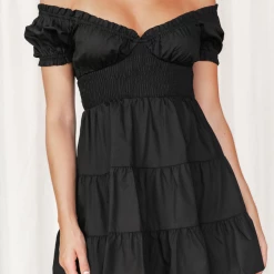Into Fashion Kendra Mini Dress (Black)