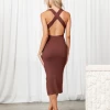My Girl Marnie Midi Dress (Brown)