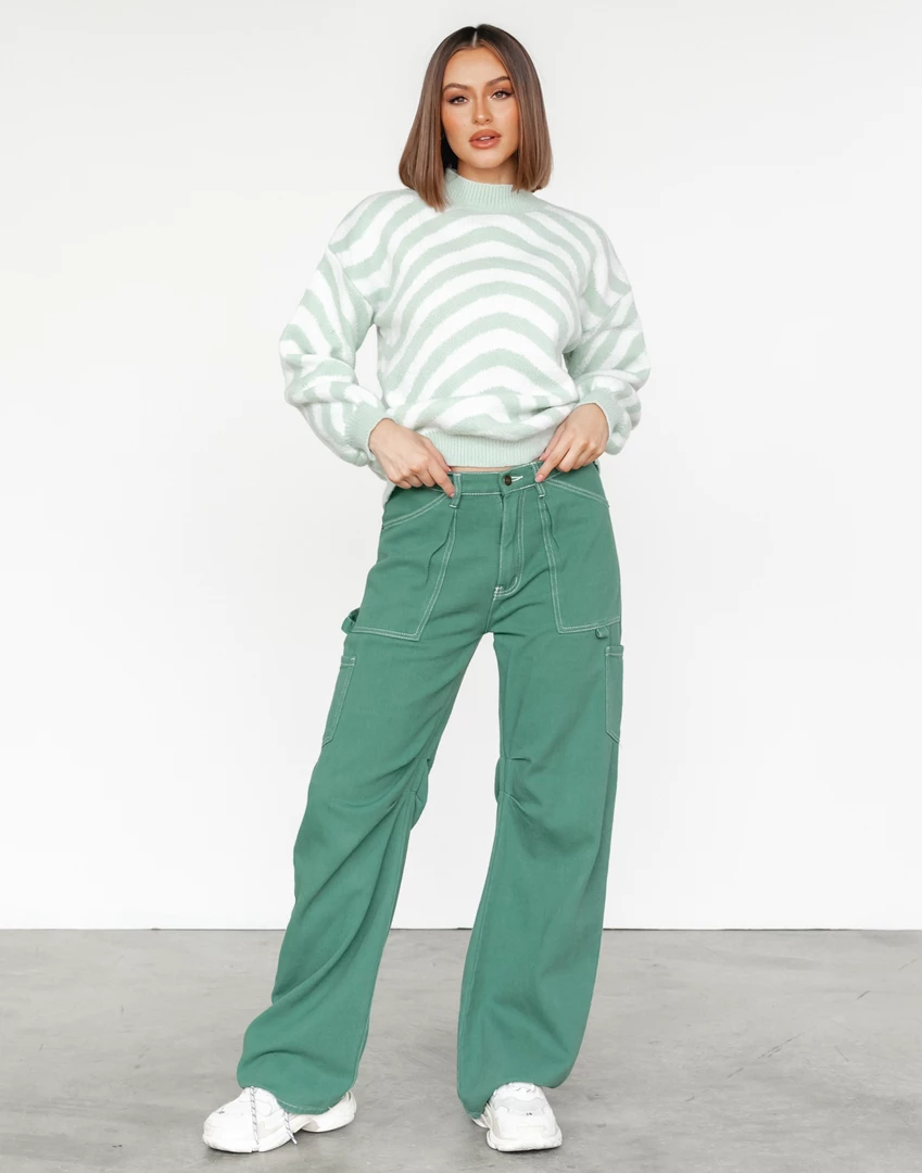 Paper Heart Huxley Knit Jumper (Sage) New Arrivals 2 Paper Heart Huxley Knit Jumper (Sage) New Arrivals