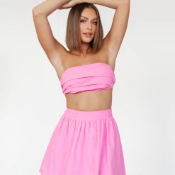 Charcoal Clothing New Arrivals Brooks Crop Top (Pink) 11 Charcoal Clothing New Arrivals Brooks Crop Top (Pink)