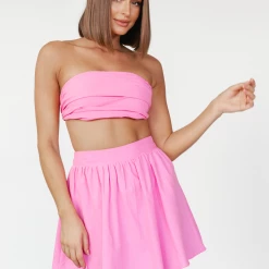 Charcoal Clothing New Arrivals Brooks Crop Top (Pink) 13 Charcoal Clothing New Arrivals Brooks Crop Top (Pink)