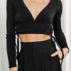 Aiyana Chrystal Top (Black) Tops