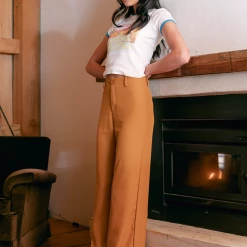 Into Fashion Bottoms Debut Pants (Mustard)