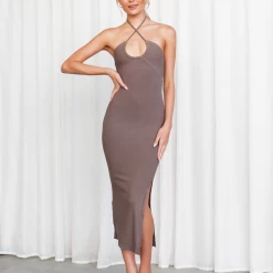 Aiyana My Oasis Midi Dress (Brown) Dresses