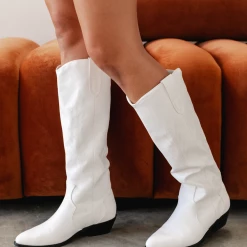 Therapy Shoes Bonnie Cowboy Boots (White)