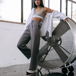 Charcoal Clothing New Girl Pants (Grey Pinstripe) New Arrivals