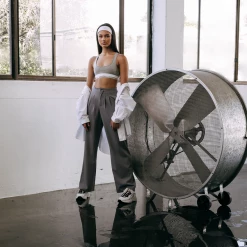 Charcoal Clothing New Girl Pants (Grey Pinstripe) New Arrivals