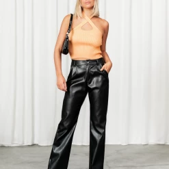 Mint Vanilla Jacqui Halter Top (Orange) Tops 8 Mint Vanilla Jacqui Halter Top (Orange) Tops